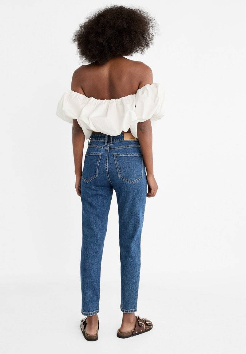 Stradivarius Stradivarius MOM - Relaxed fit jeans - raw denim Clearance-Verkauf