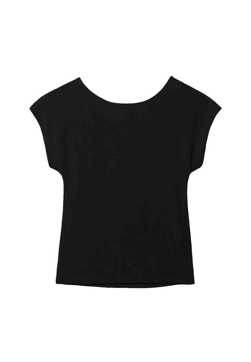 Stradivarius Stradivarius OPEN-BACK - Basic T-shirt - black Begrenzt auf 3 Tage