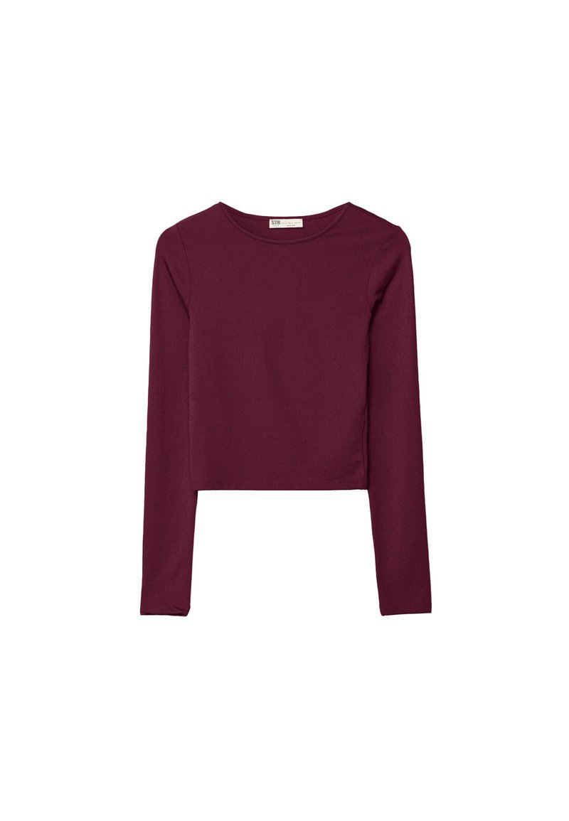 Stradivarius Stradivarius Long sleeved top - bordeaux Speichern exportieren