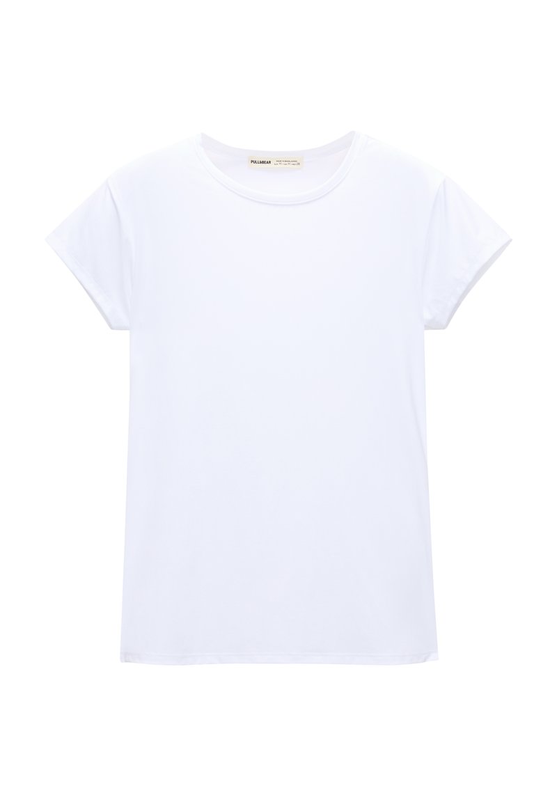 PULL&BEAR PULL&BEAR SHORT SLEEVE - Basic T-shirt - white Fabrikverkauf