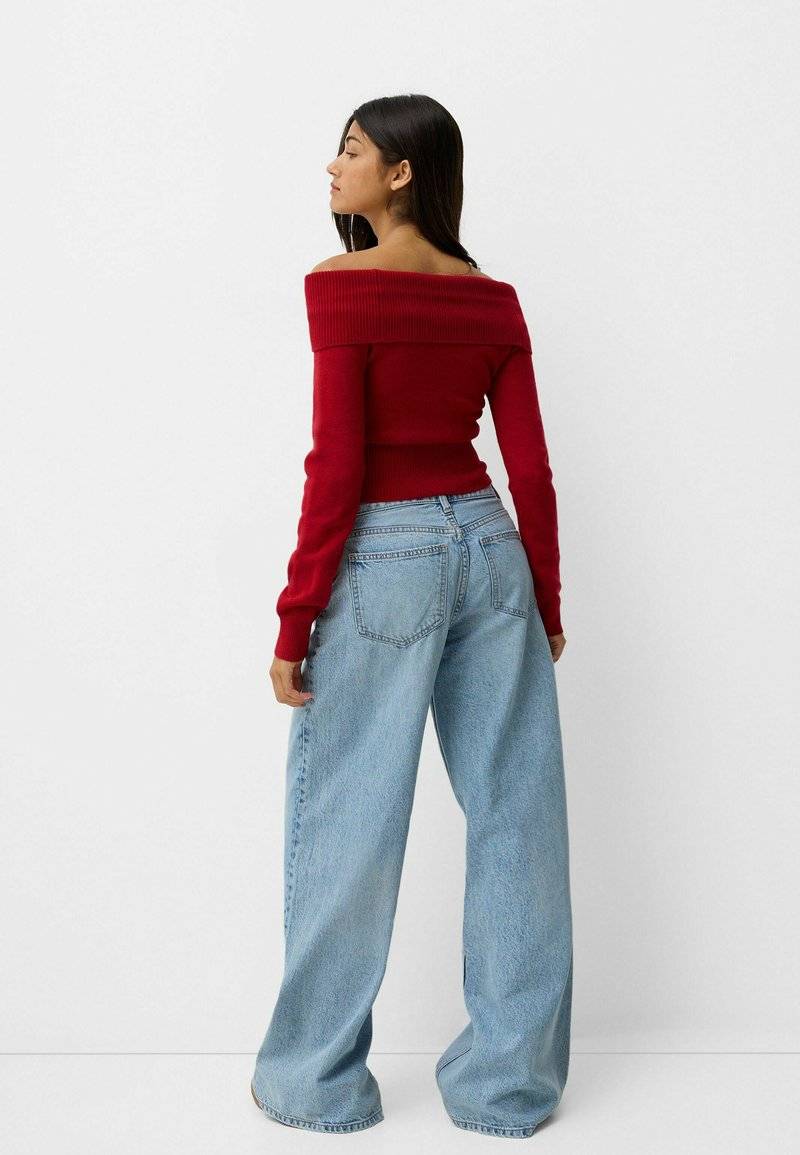 Bershka Bershka Jumper - red Kostenloser Versand