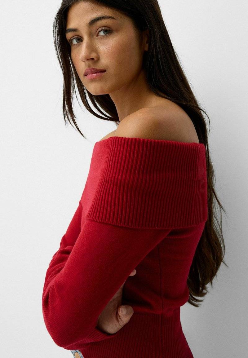 Bershka Bershka Jumper - red Kostenloser Versand