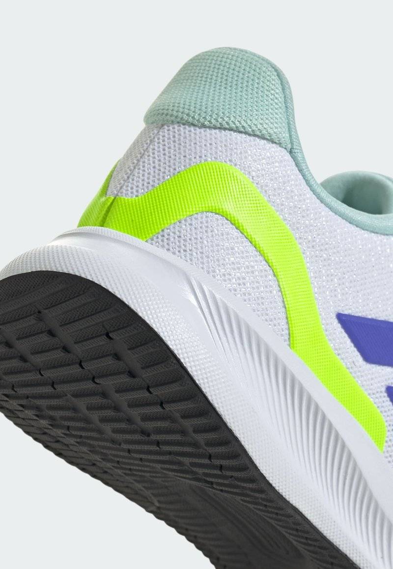adidas Performance adidas Performance RUNFALCON 5 UNISEX - Neutral running shoes - cloud white blue lucid lemon Heißer Verkauf