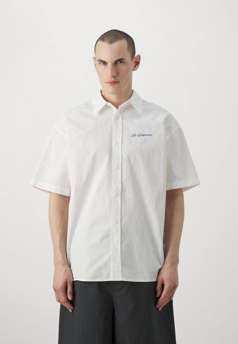 Les Benjamins Les Benjamins SHORT SLEEVE UNISEX - Button-down blouse - white JETZT KAUFEN