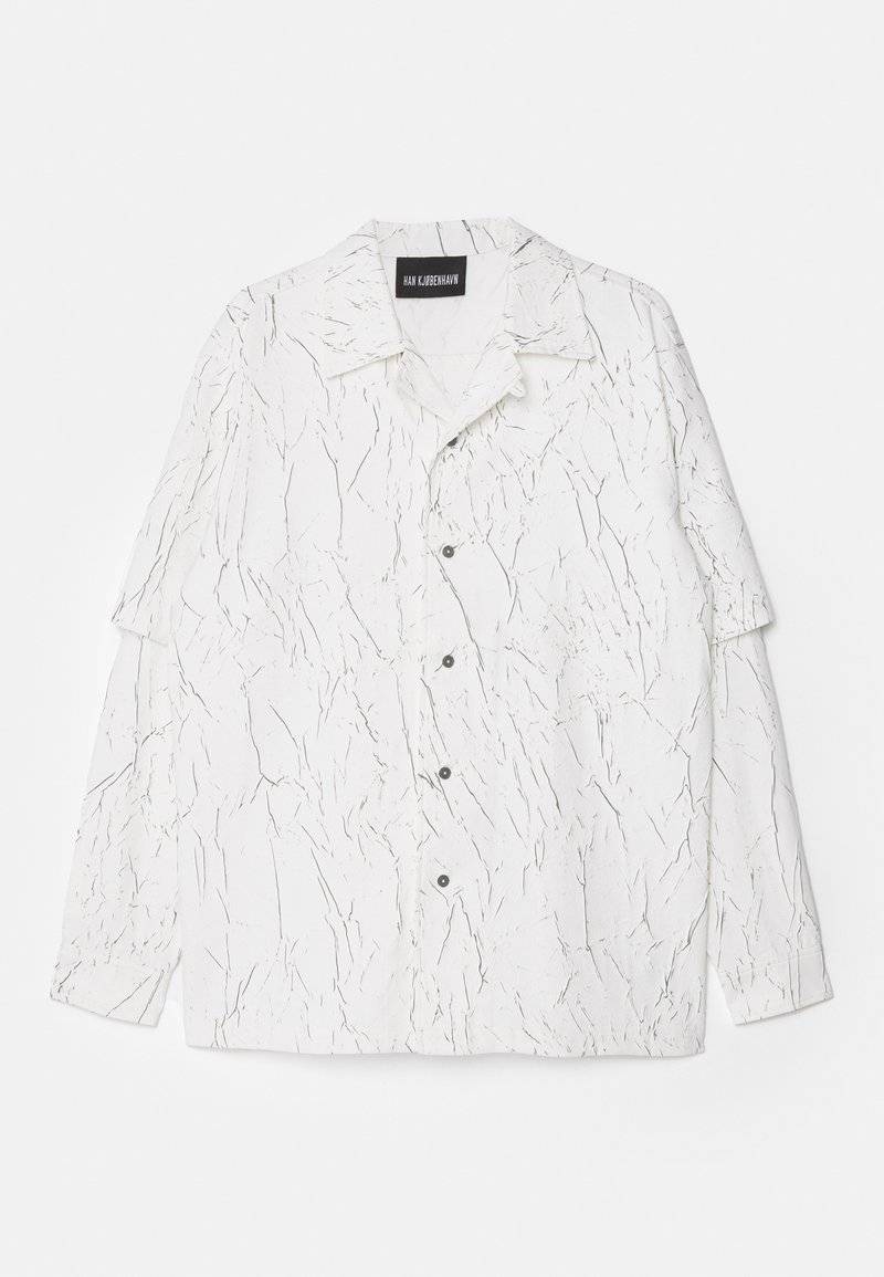 Han Kjøbenhavn Han Kjøbenhavn WRINKLE TWO LAYERED UNISEX - Shirt - white Sonderangebot der Fabrik