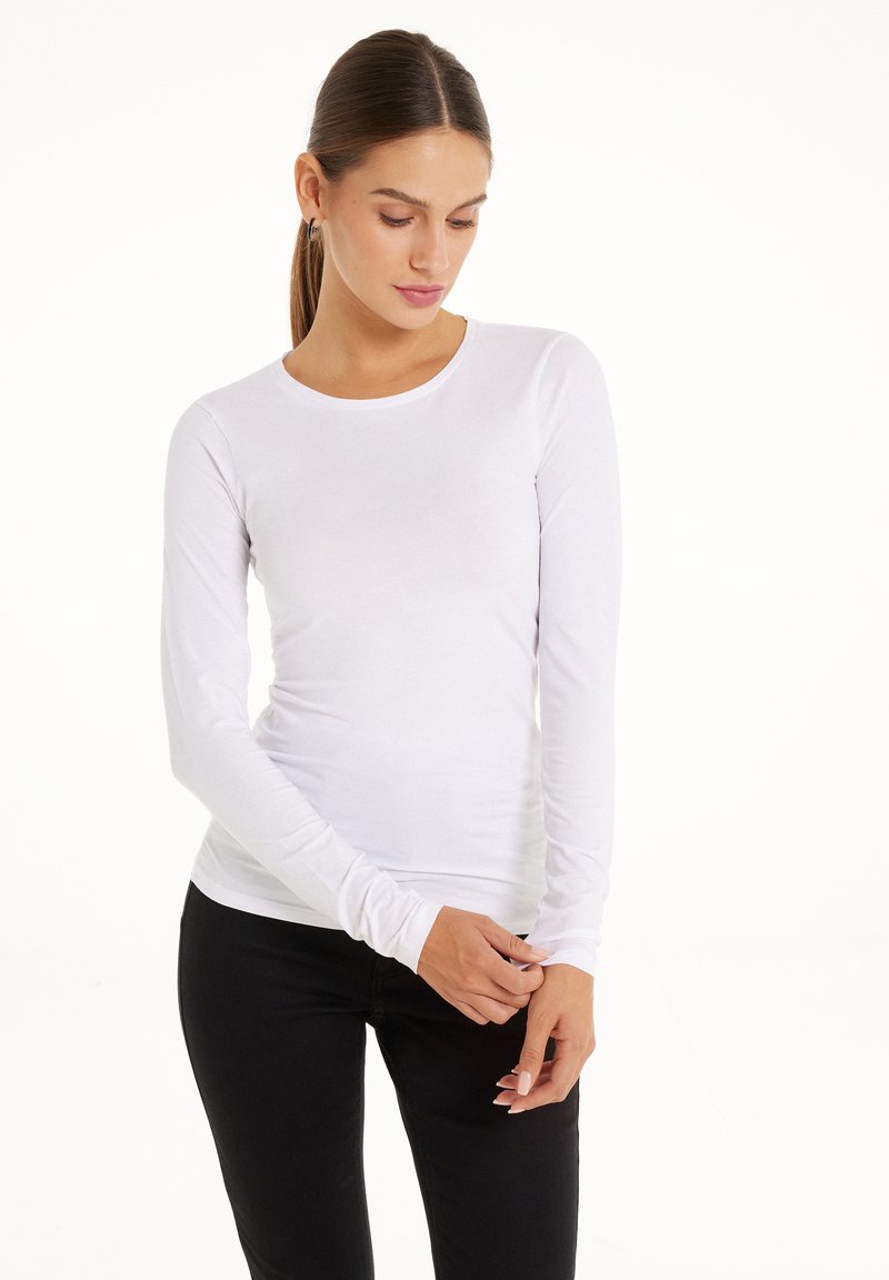 Tezenis Tezenis STRETCH ROUND-NECK - Long sleeved top - bianco Riesige Rabatte