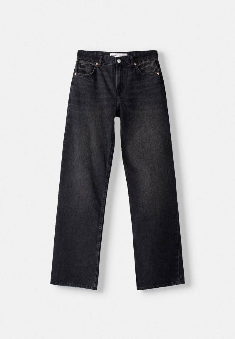 Bershka Bershka Straight leg jeans - dark grey Black Friday Preise