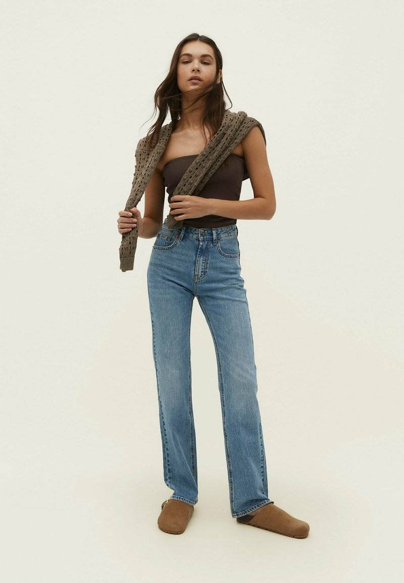 Stradivarius Stradivarius VINTAGE - Straight leg jeans - light blue denim 50% Rabatt für begrenzte Zeit