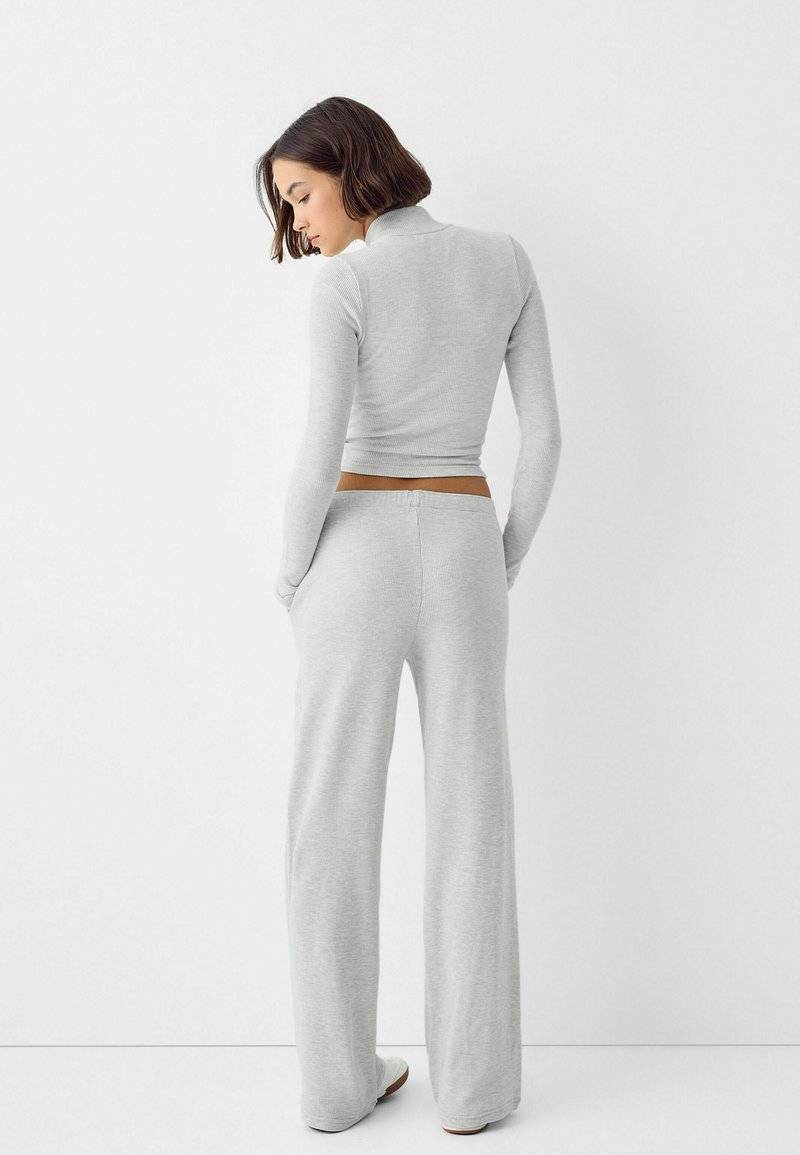 Bershka Bershka LONG SLEEVE - Cardigan - mottled grey 2025