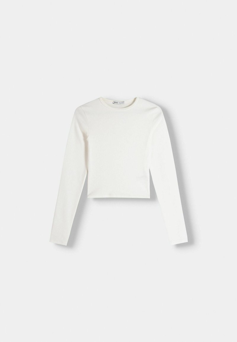 Bershka Bershka LONG SLEEVE - Long sleeved top - white Online