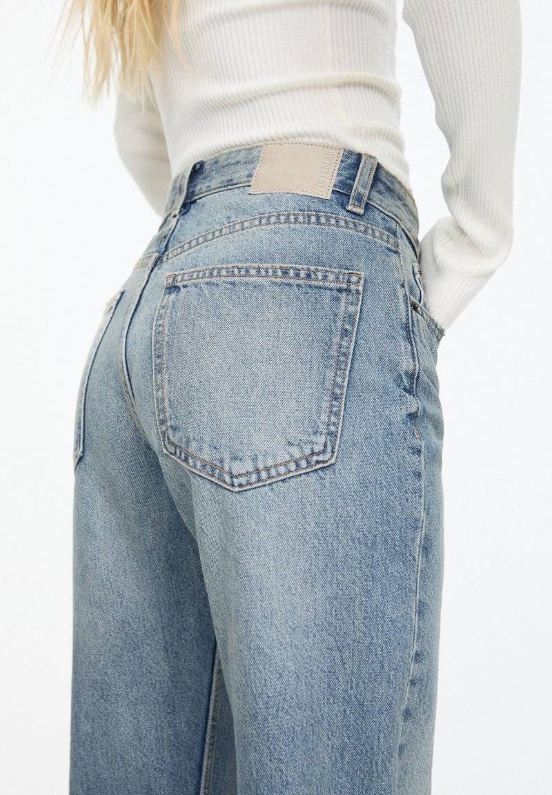 PULL&BEAR PULL&BEAR MID - Straight leg jeans - stone blue denim Auslauf