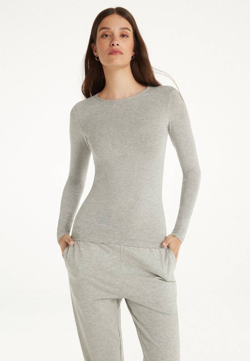 Tezenis Tezenis STRETCH ROUND-NECK - Long sleeved top - grigio melange chiar im Angebot
