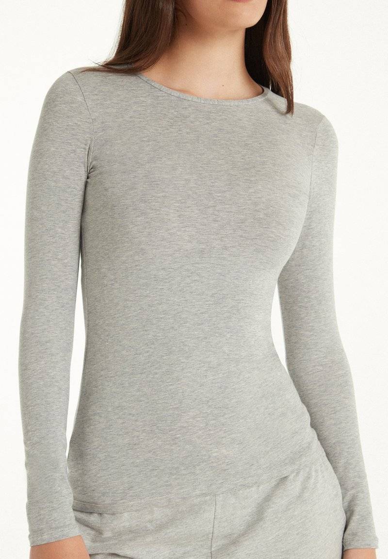 Tezenis Tezenis STRETCH ROUND-NECK - Long sleeved top - grigio melange chiar im Angebot