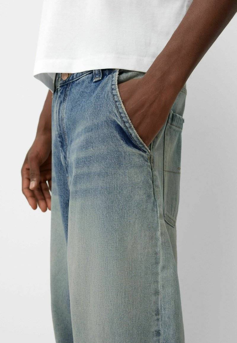 Bershka Bershka Relaxed fit jeans - blue grey Kostenloser Versand