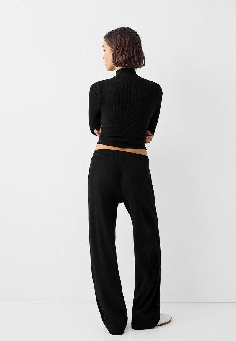 Bershka Bershka LONG SLEEVE - Cardigan - black Fabrik Onlineshop