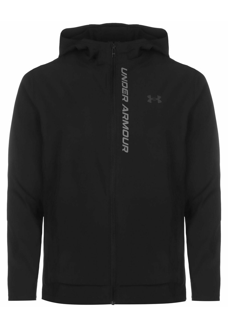 Under Armour Under Armour OUT THE STORM - Running jacket - black jet gray reflective Räumungsverkauf