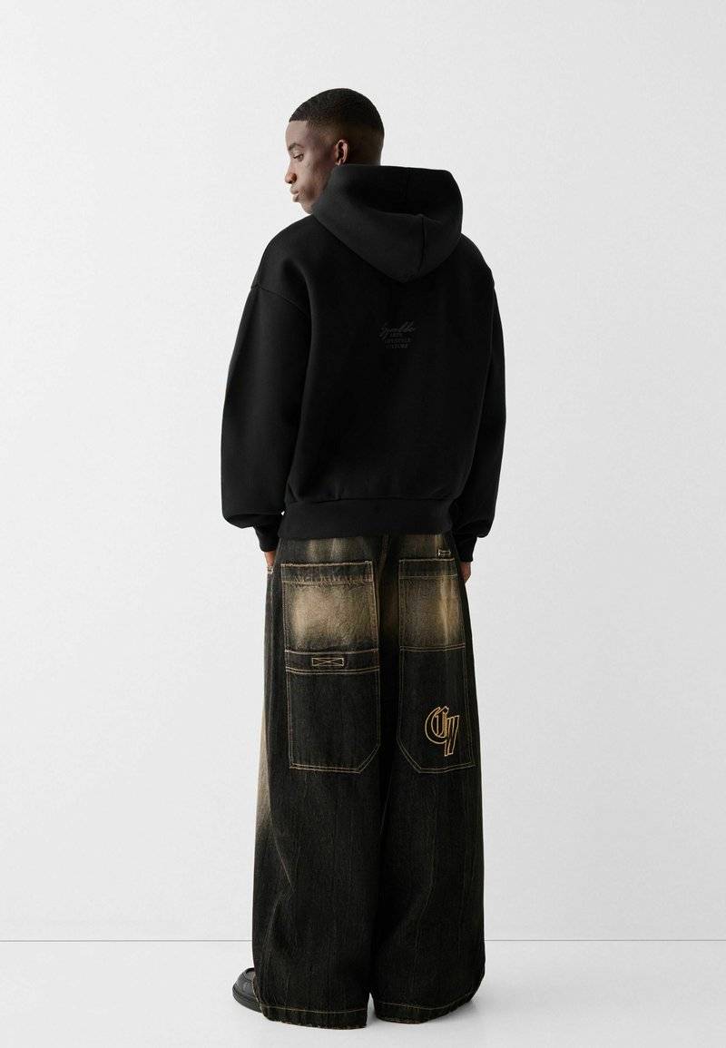 Bershka Bershka Sweatshirt - black denim 50% Rabatt mit kostenlosem Versand