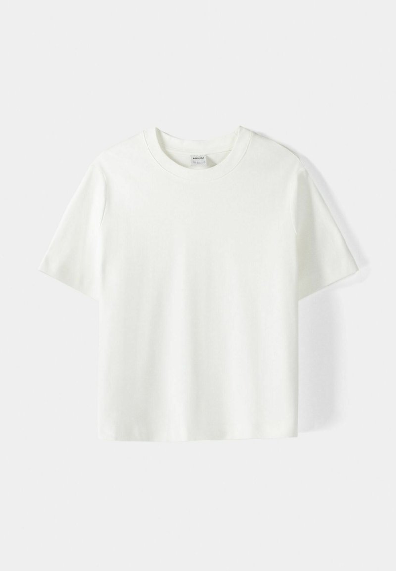 Bershka Bershka SHORT SLEEVE - Basic T-shirt - white Clearance-Verkauf