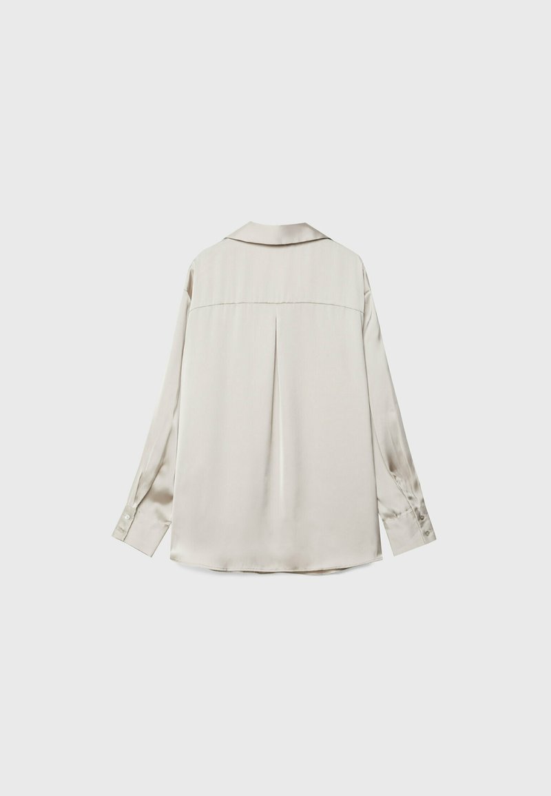 Stradivarius Stradivarius COLLARED - Button-down blouse - stone Im Verkauf