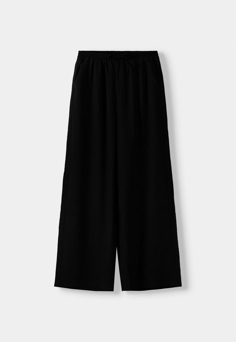 Bershka Bershka Trousers - black 2025