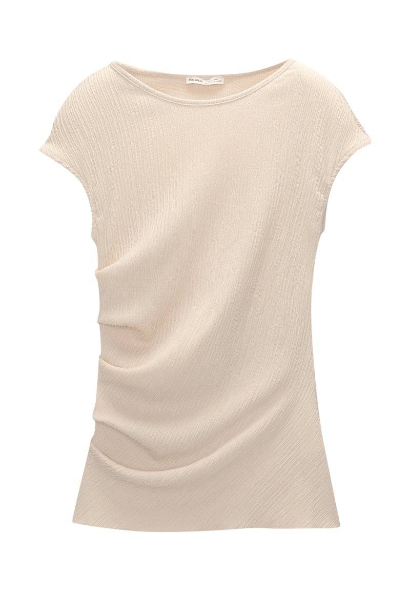 PULL&BEAR PULL&BEAR GATHERED SLEEVELESS - Blouse - beige Verkauf