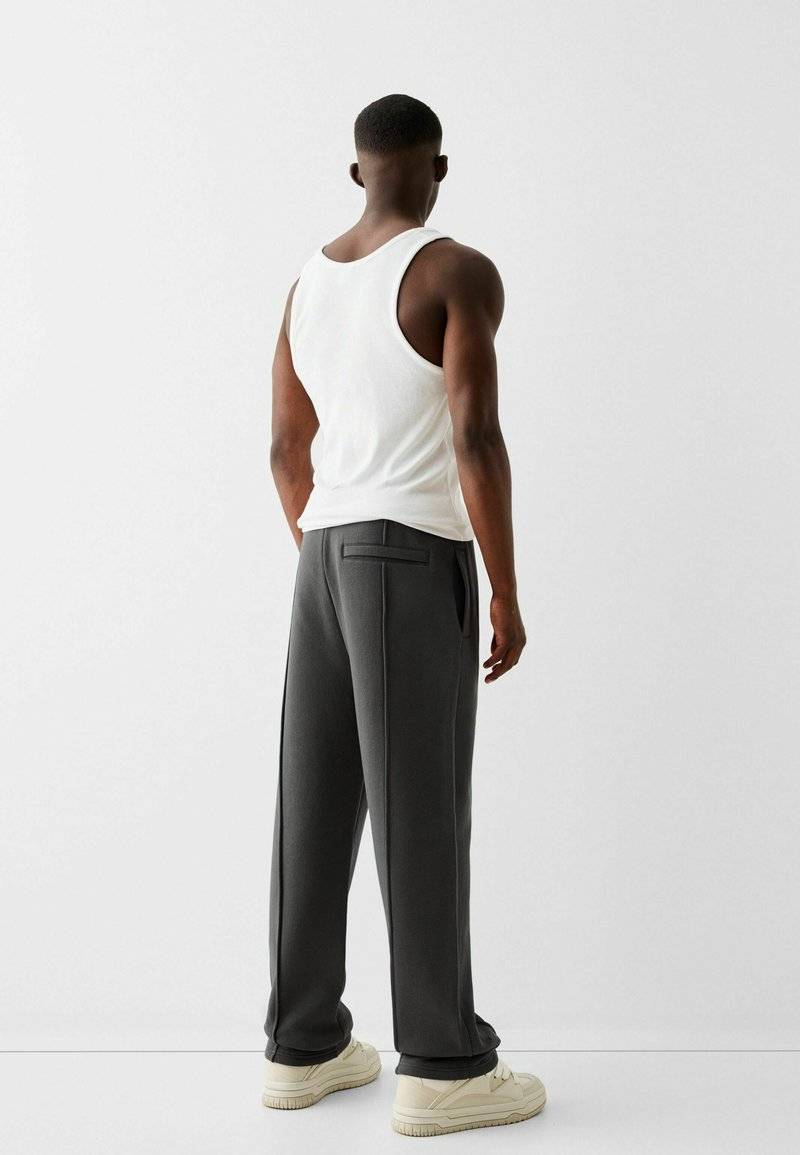 Bershka Bershka WIDE - Tracksuit bottoms - dark grey Hotsell