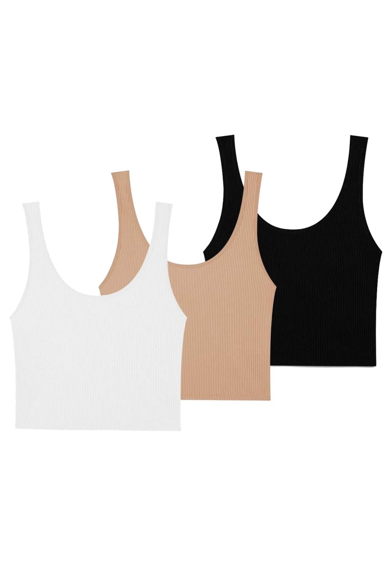 Stradivarius Stradivarius 3 PACK - Top - black im Angebot