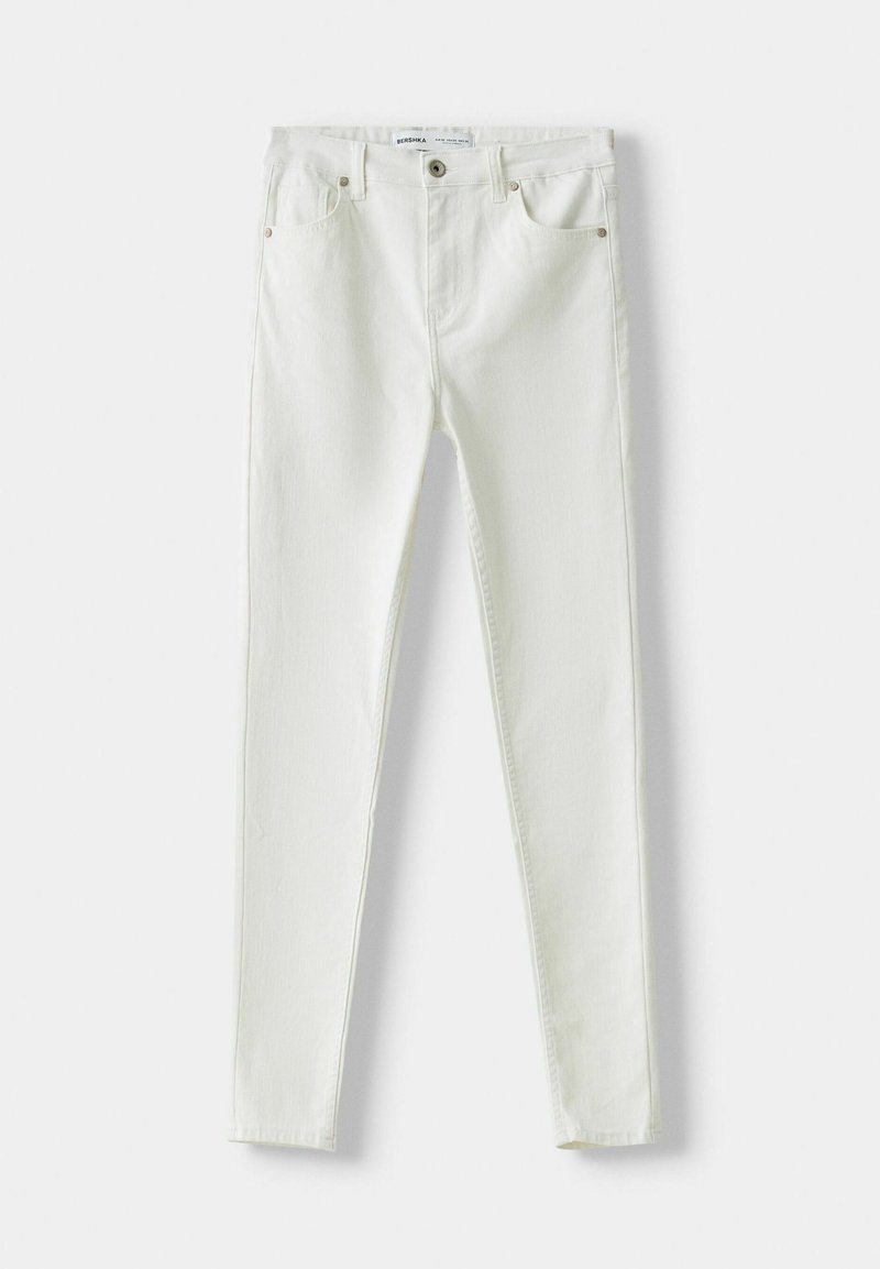 Bershka Bershka SUPER - Jeans Skinny Fit - white Kostenloser Versand