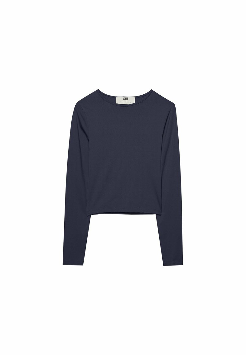 Stradivarius Stradivarius Long sleeved top - dark blue Limitierter Zeitrabatt