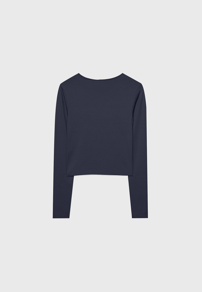 Stradivarius Stradivarius Long sleeved top - dark blue Limitierter Zeitrabatt