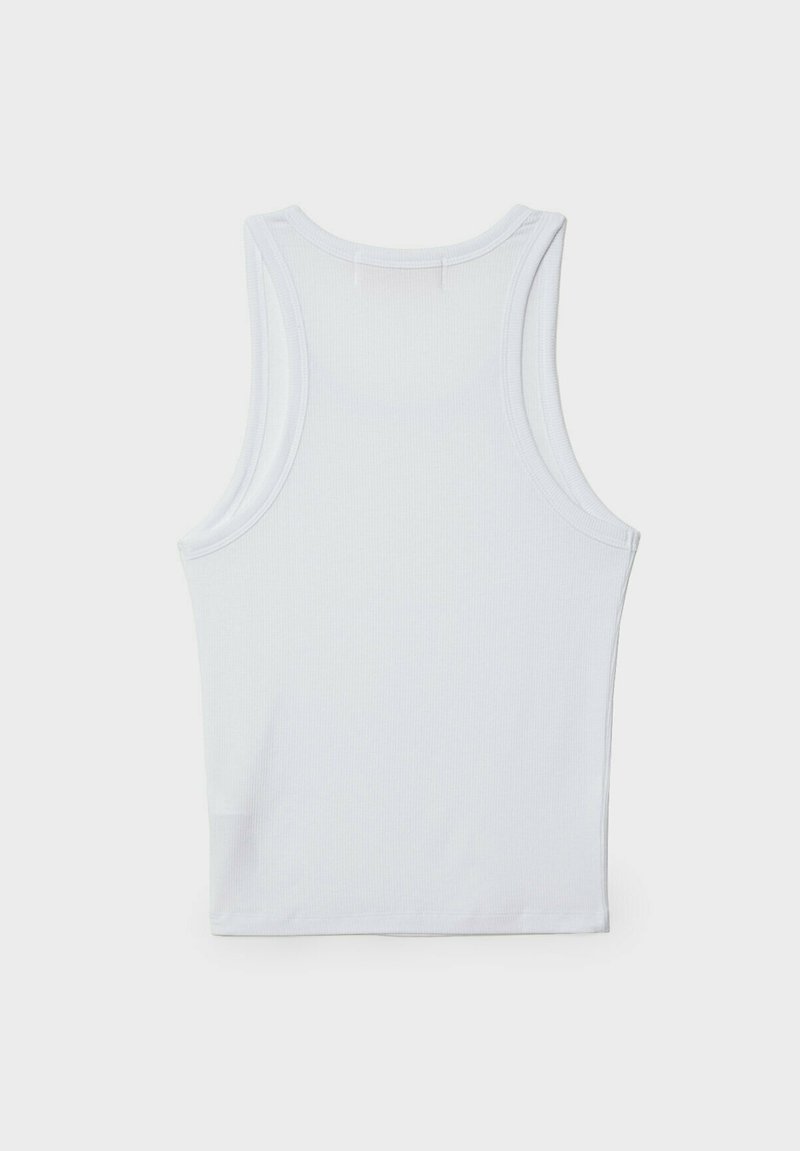 Stradivarius Stradivarius RACERBACK - Top - white denim Rabatt