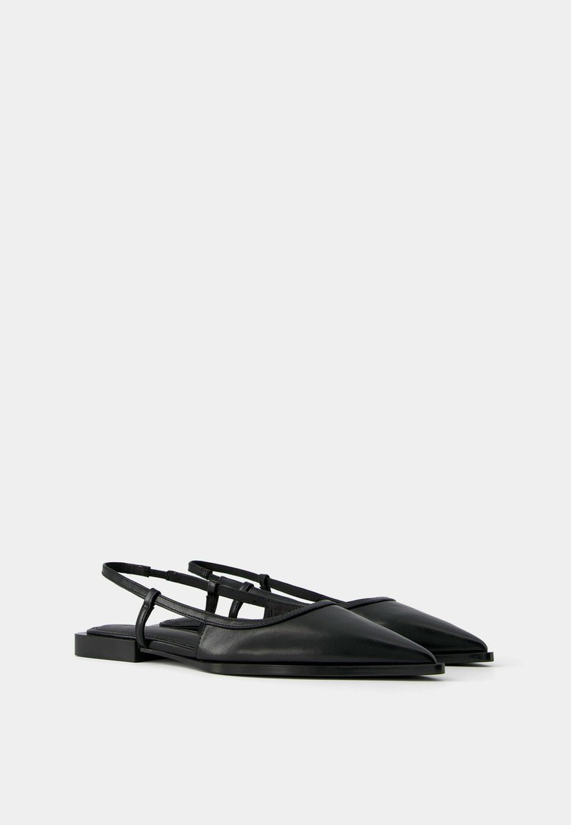 Bershka Bershka POINTED - Slingback ballet pumps - black Letzte 3 Tage