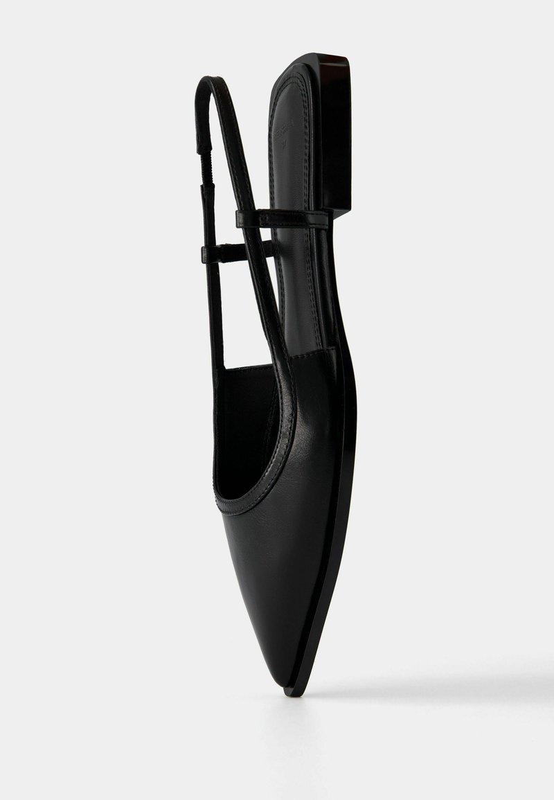 Bershka Bershka POINTED - Slingback ballet pumps - black Letzte 3 Tage