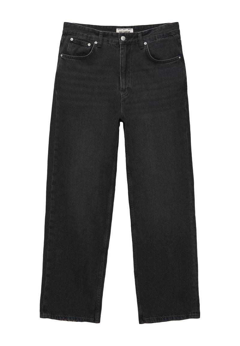 PULL&BEAR PULL&BEAR BAGGY FIT - Straight leg jeans - black Blitzverkäufe