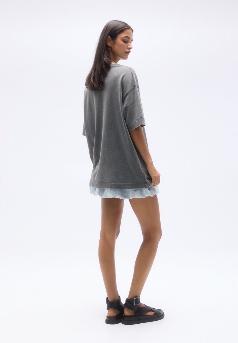 PULL&BEAR PULL&BEAR SHORT SLEEVE - Basic T-shirt - dark grey Limitierter Zeitrabatt