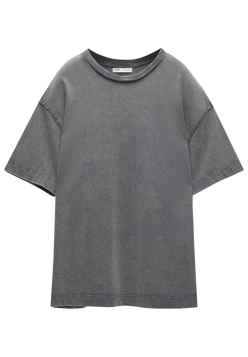 PULL&BEAR PULL&BEAR SHORT SLEEVE - Basic T-shirt - dark grey Limitierter Zeitrabatt