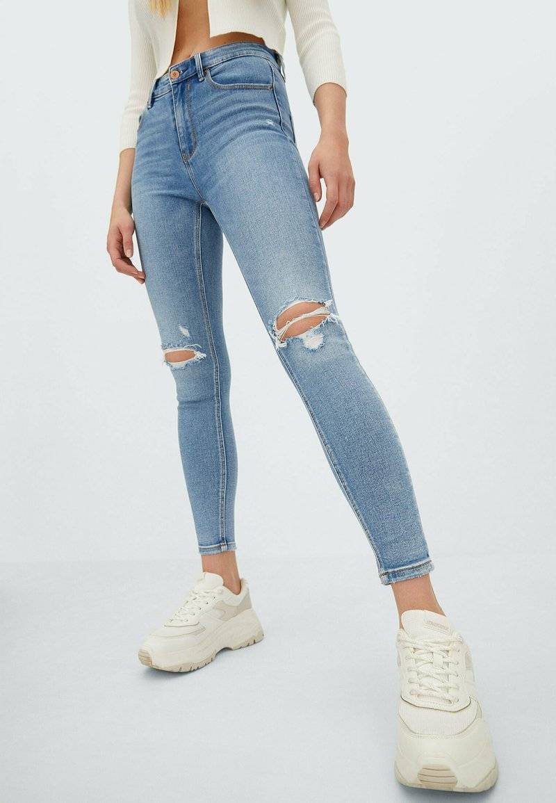 Stradivarius Stradivarius Jeans Skinny Fit - neon blue Rabatt