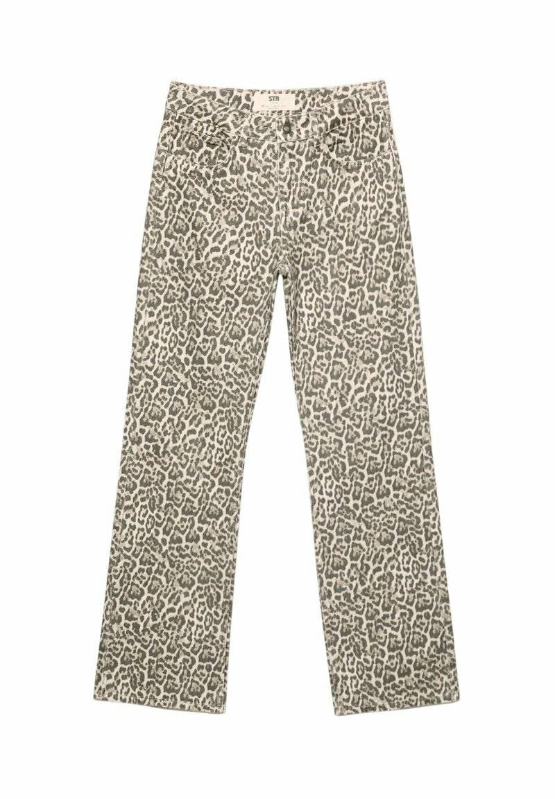 Stradivarius Stradivarius PRINTED - Straight leg jeans - camel Versandkostenfrei