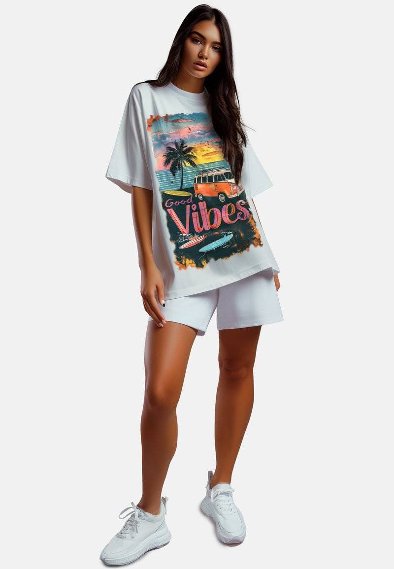 Reichstadt Reichstadt 24RSW057 SURFSIDE-VIBES - Print T-shirt - surfside vibes Flash Sale