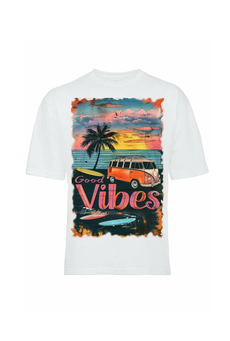 Reichstadt Reichstadt 24RSW057 SURFSIDE-VIBES - Print T-shirt - surfside vibes Flash Sale