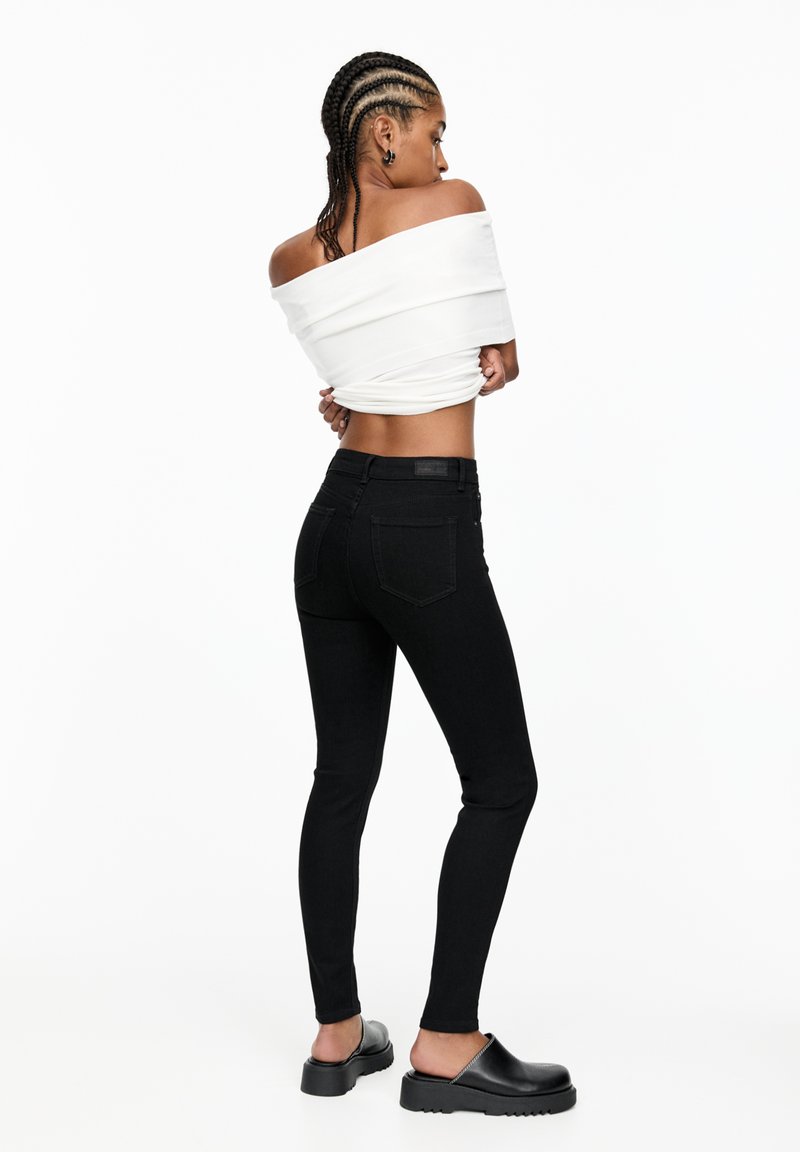 PULL&BEAR PULL&BEAR MID-RISE - Jeans Skinny Fit - black Weihnachtsangebot
