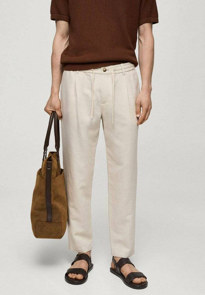 Mango Mango ROMELINO - Trousers - ecru Muttertagsangebot