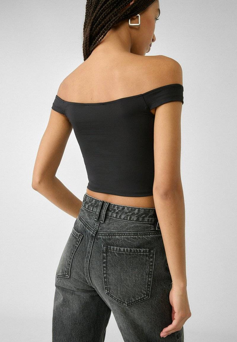 Stradivarius Stradivarius Straight leg jeans - dark grey Sonderangebot der Fabrik
