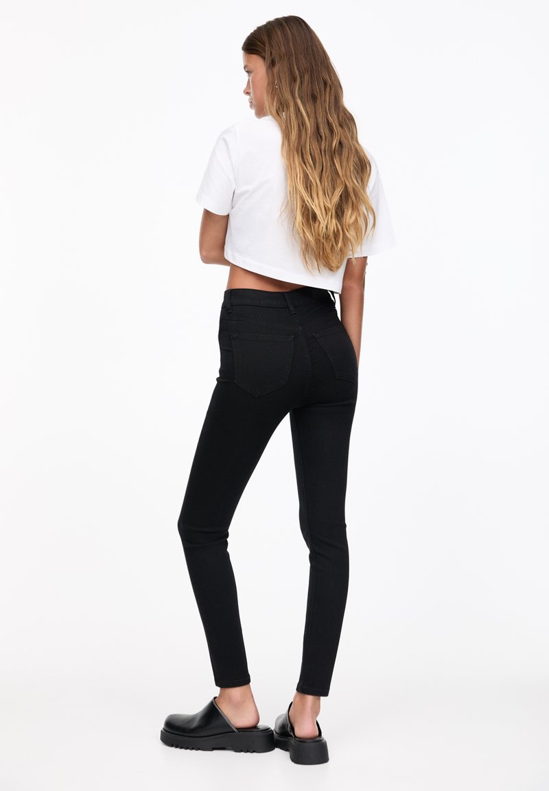 PULL&BEAR PULL&BEAR HIGH WAIST - Jeans Skinny Fit - black Discount Store für neue Produkte