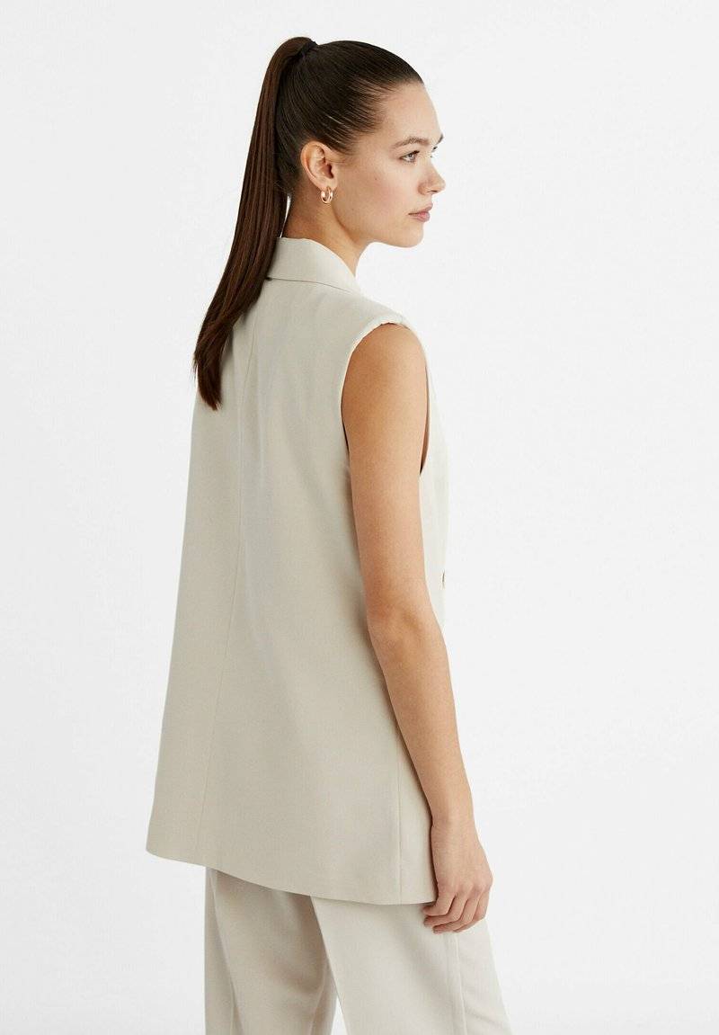 Stradivarius Stradivarius Waistcoat - white Nur noch ein Tag übrig