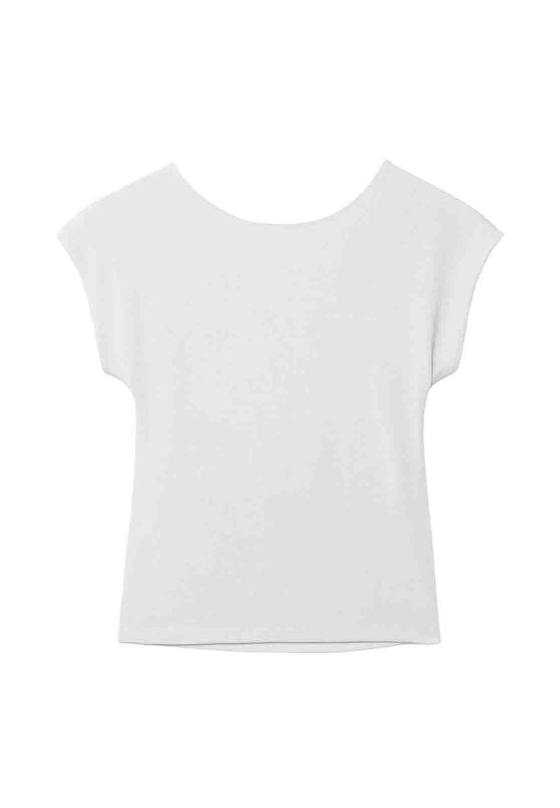 Stradivarius Stradivarius OPEN-BACK - Basic T-shirt - white Speichern exportieren
