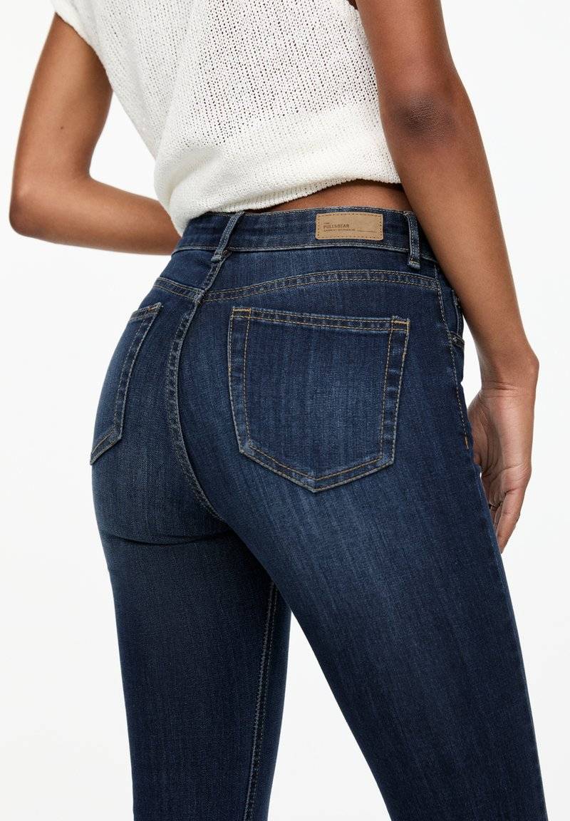 PULL&BEAR PULL&BEAR MID-RISE - Jeans Skinny Fit - dark blue Im Verkauf