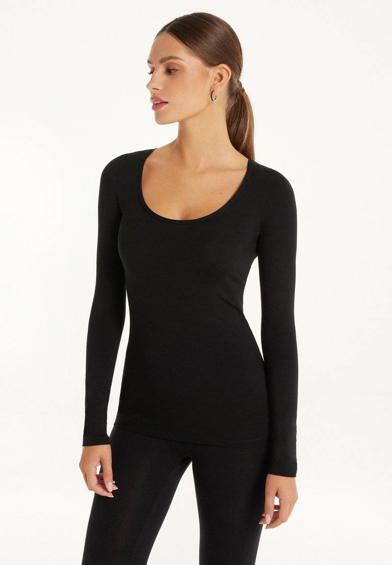 Tezenis Tezenis ROUND-NECK - Long sleeved top - nero zollfrei