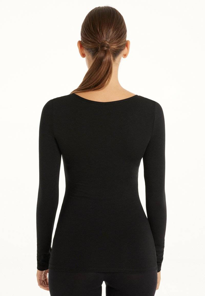 Tezenis Tezenis ROUND-NECK - Long sleeved top - nero zollfrei
