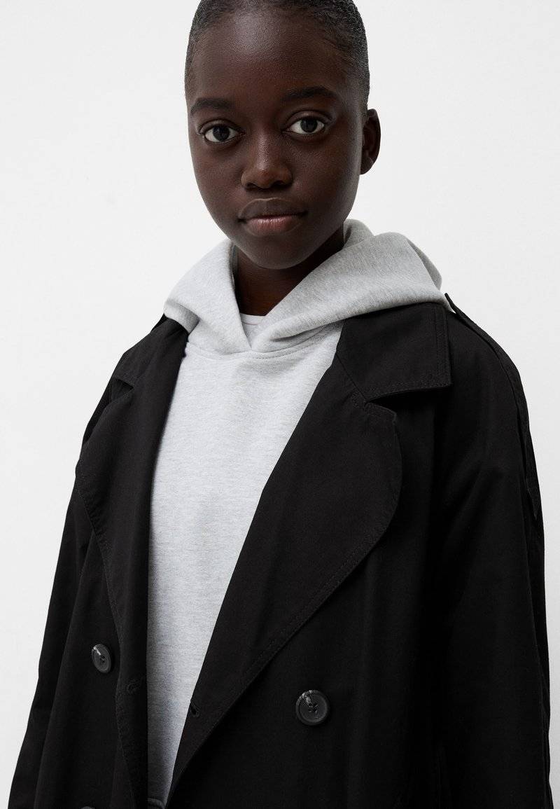 Bershka Bershka Trenchcoat - black Auslauf